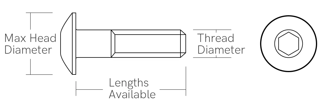 Dome Head Titanium Bolts
