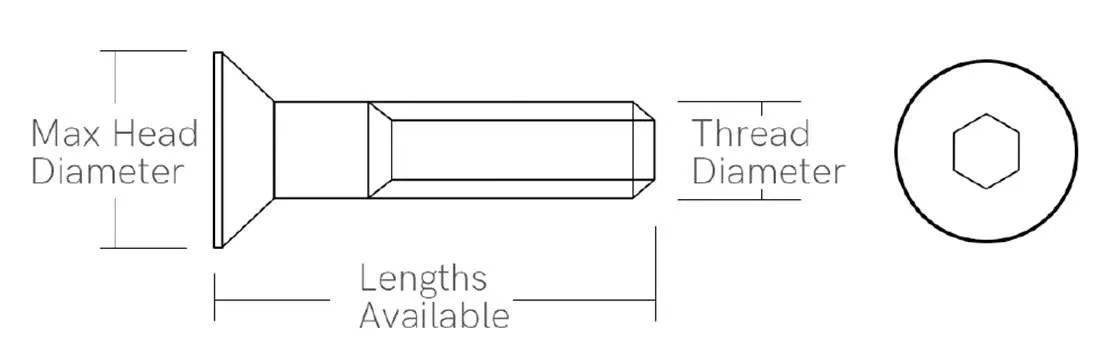 Countersunk Bolts - Titanium Fastener 2 Countersunk Bolts - Titanium Fastener Countersunk Titanium Bolts
