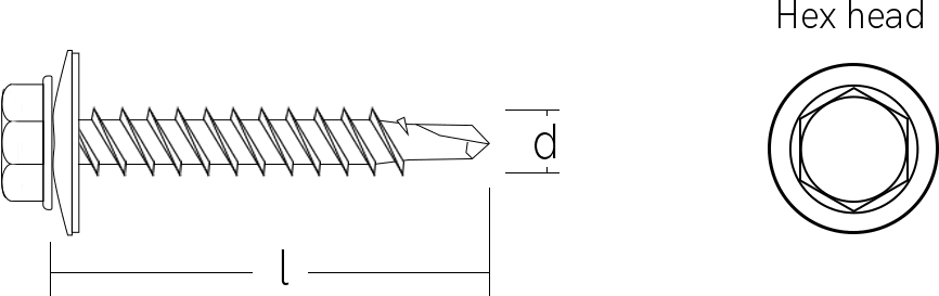 Hex Washer Head Self-Drilling Screw