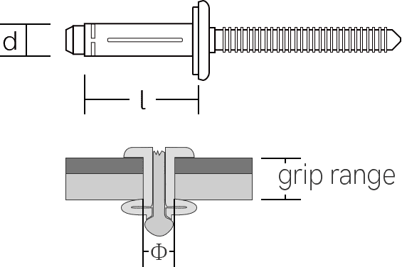 Structural Bulb Tite Blind Rivet