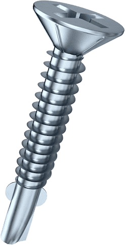 carbon steel Countersunk Self Drilling Screw With Wings