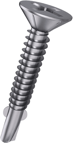 Wing Tek Screws | Wing Tip Self Drilling Screws 2 Wing Tek Screws | Wing Tip Self Drilling Screws SS Countersunk Countersunk Self Drilling Screw With Wings