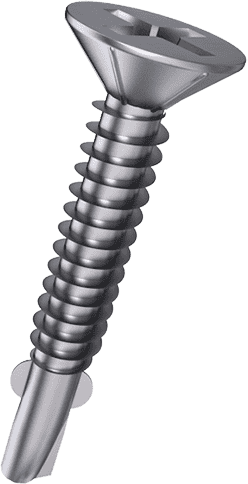 SS Countersunk Countersunk Self Drilling Screw With Wings