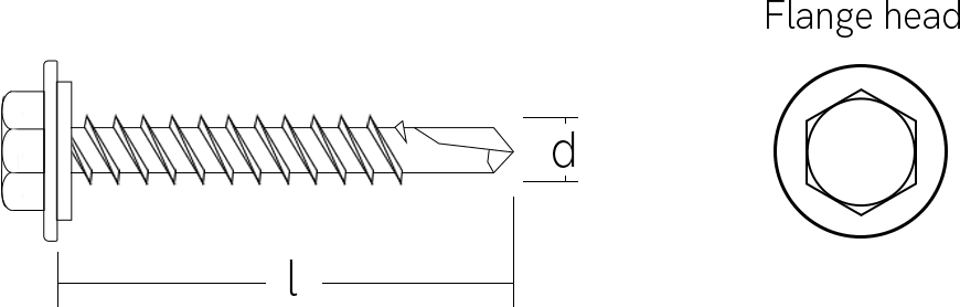 Hex Flange Head Self-Drilling Screw