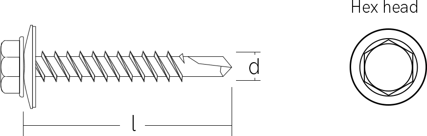 Hex Washer Head Self-Drilling Screw