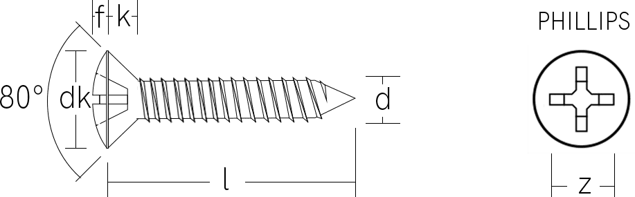 Oval Head Self Tapping Screw