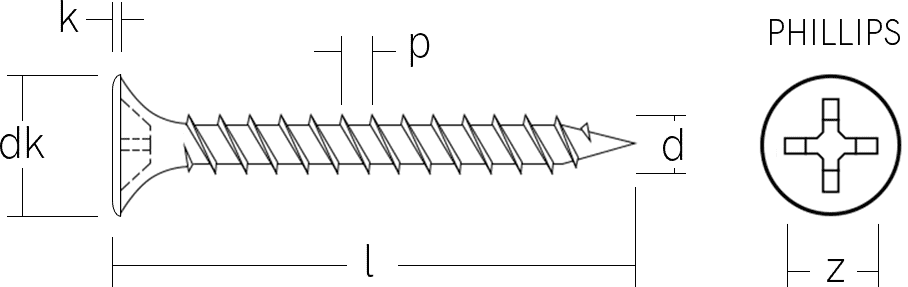 Bugle Head Drywall Screw